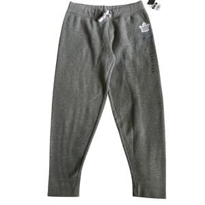 Toronto Maple Leaf Pants Mens Small Gray Jogger Giant Tiger NHL Hockey NEW